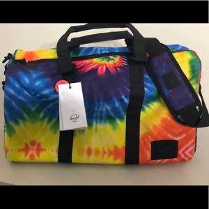 Herschel Rainbow Tie Dye duffel Bag